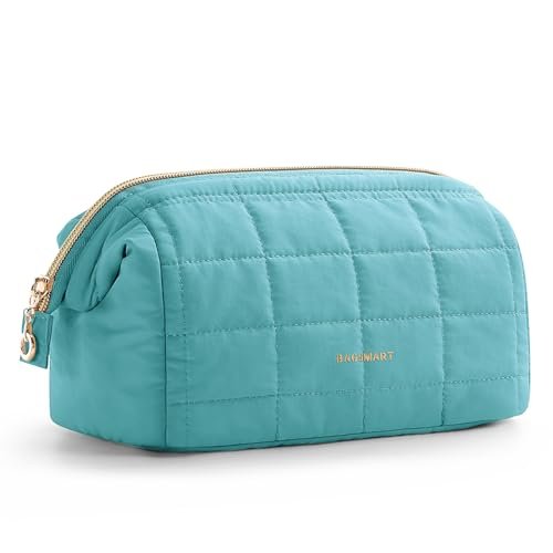 BAGSMART Makeup Bag Travel Cosmetic Bag, Puffy Padded Make Up... bagsmart makeup bag travel cosmetic bag, puffy padded make up...