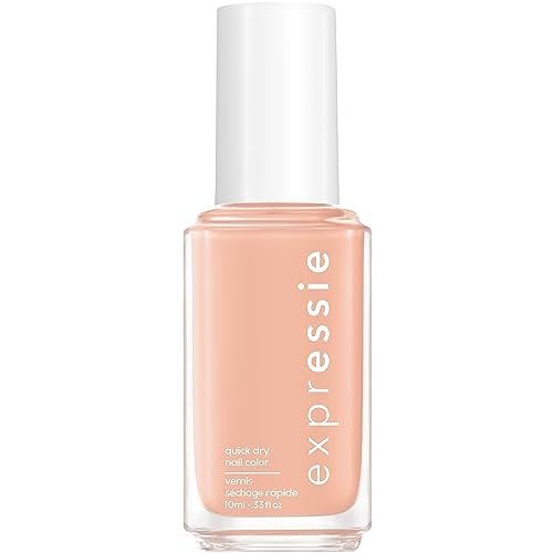 essie Expressie Nail Polish, Quick-Dry Light Pastel Peach Nail... essie expressie nail polish, quick dry light pastel peach nail...