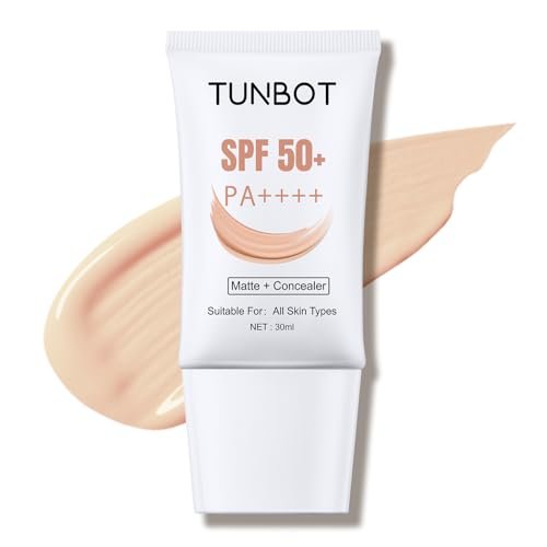 liquid foundation spf 50, 30ml full coverage lightweight conce...