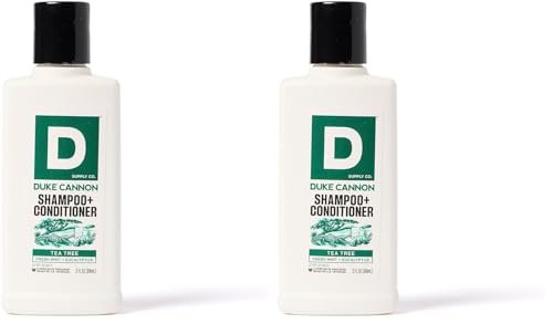 duke cannon 2 in 1 shampoo and conditioner for men, tea tree,...