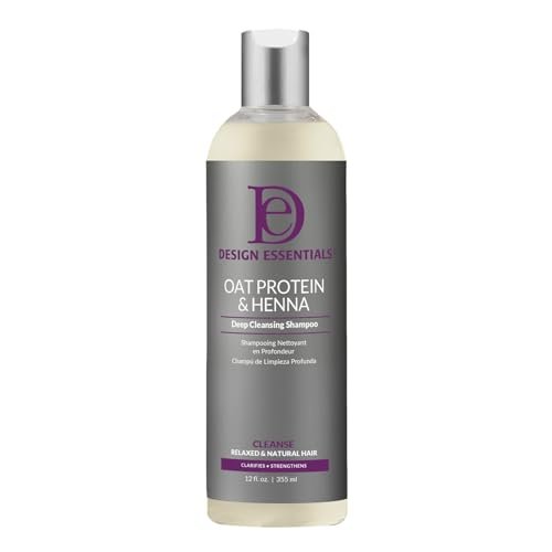 design essentials oat protein & henna deep cleansing shampoo f...