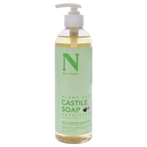 dr. natural castile liquid soap multi use body wash, shampoo...