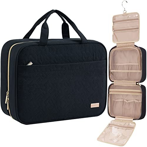 nishel travel toiletry bag for women, portable hanging organiz...