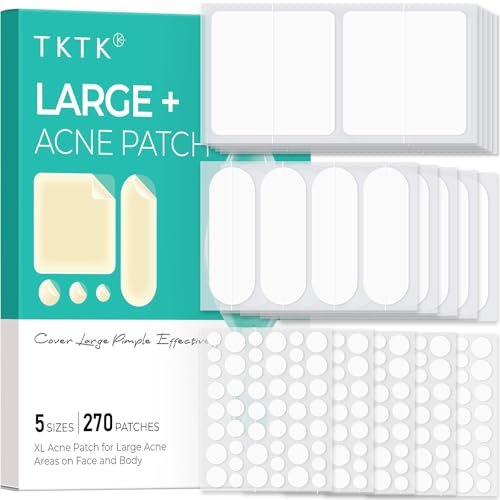 TKTK Hydrocolloid Bandages, 45 x 45 mm Large Pimple Patches fo... tktk hydrocolloid bandages, 45 x 45 mm large pimple patches fo...