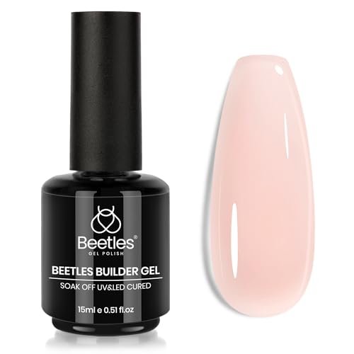 beetles builder gel for nails cover nude translucent 8 in 1 na...
