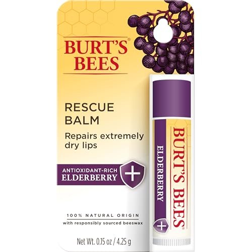 burt's bees rescue balm elderberry lip balm, with antioxidant ...