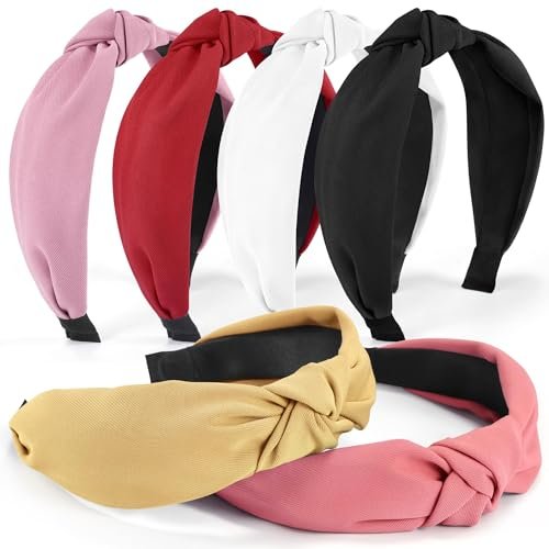 diyjibb headbands for women girls 6pcs stylish top knotted h...