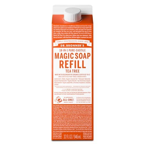 dr. bronner's magic soap pure castile liquid soap refill rege...