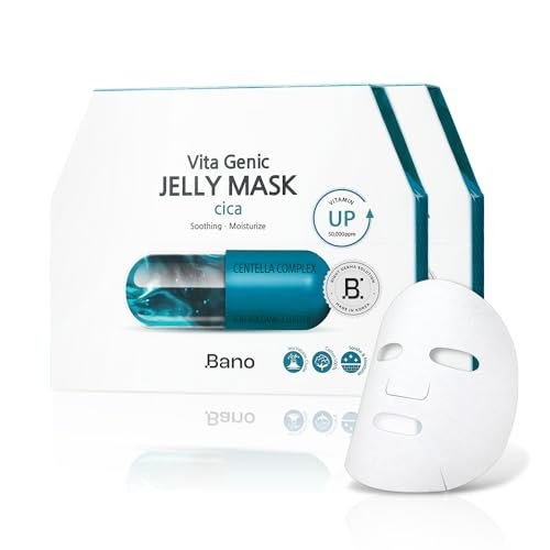 bano vita genic jelly face cica mask 10ea – soothing & hydrati...