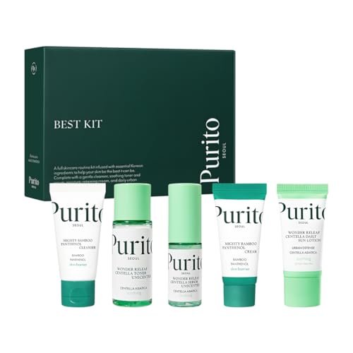 purito seoul best kit skincare routine with panthenol cleans...