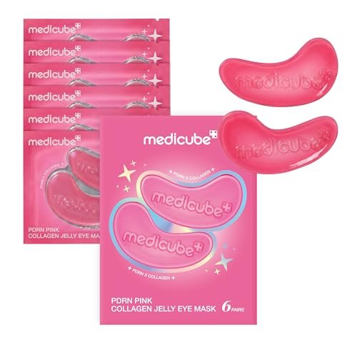 medicube pdrn pink collagen jelly eye mask | hydrogel eye patc...