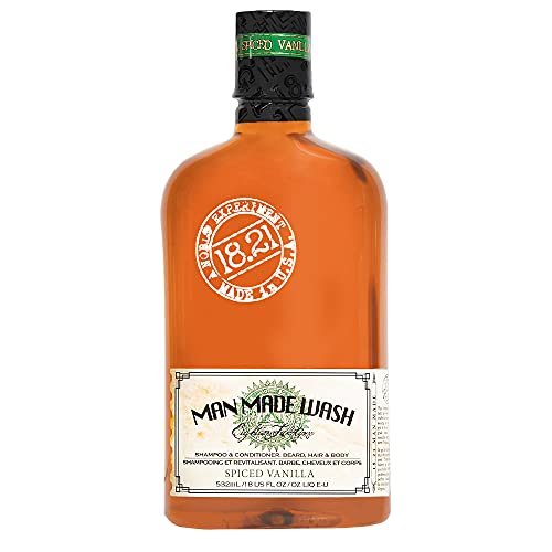 18.21 man made original spiced vanilla 3 in 1 body wash, shamp...