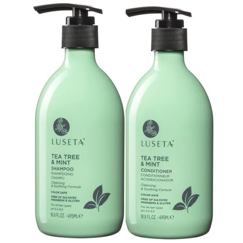 luseta tea tree mint shampoo and conditioner for hair cleaning...
