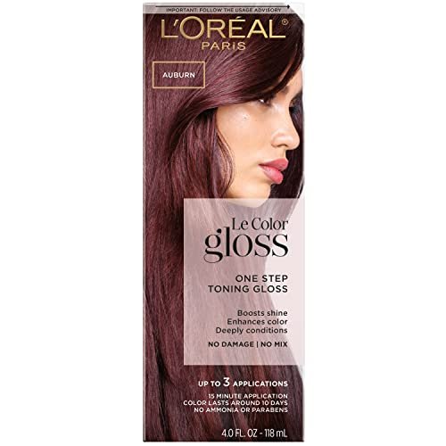 L’Oréal Paris Le Color One Step Toning Hair Gloss, Auburn, 4 O... l’oréal paris le color one step toning hair gloss, auburn, 4 o...