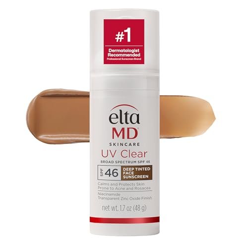 EltaMD UV Clear Deep Tinted Face Sunscreen, Oil-Free Face Mois... eltamd uv clear deep tinted face sunscreen, oil free face mois...