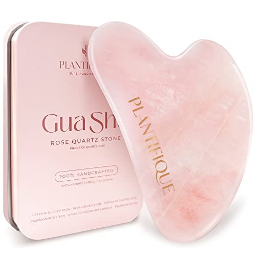plantifique rose quartz gua sha tool – anti aging face massage...