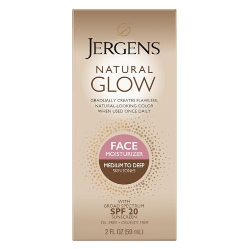 jergens natural glow self tanner face moisturizer with spf 20...