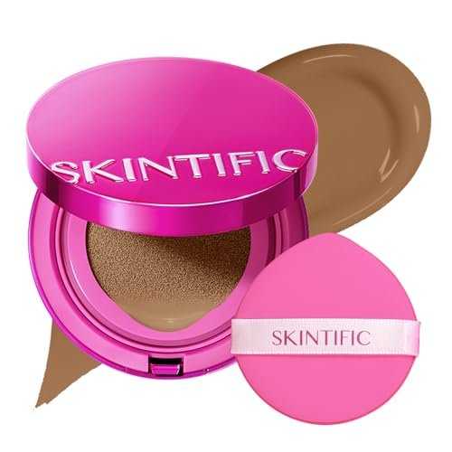 SKINTIFIC Pink Glow Cushion Foundation #07N Soft Caramel| Medi... skintific pink glow cushion foundation #07n soft caramel| medi...