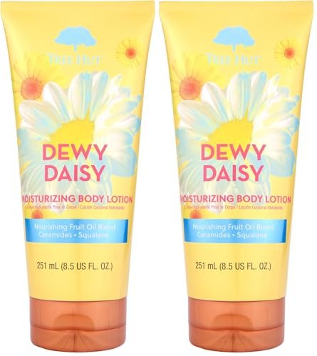 tree hut dewy daisy moisturizing body lotion, ceramide and squ...