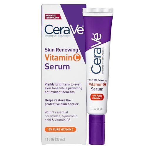 CeraVe Vitamin C Serum for Face with 10% Pure Vitamin C, Hyalu... cerave vitamin c serum for face with 10% pure vitamin c, hyalu...