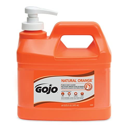 GOJO NATURAL ORANGE Pumice Hand Cleaner, 1/2 Gallon Quick Acti... gojo natural orange pumice hand cleaner, 1/2 gallon quick acti...