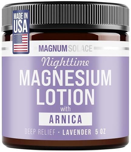 magnum solace nighttime magnesium lotion with arnica – highly...