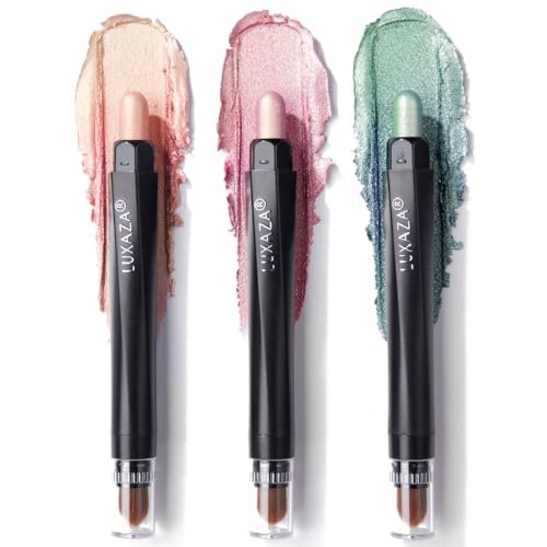 luxaza 3pcs cream eyeshadow stick,pro longwear eyeshadow stick...