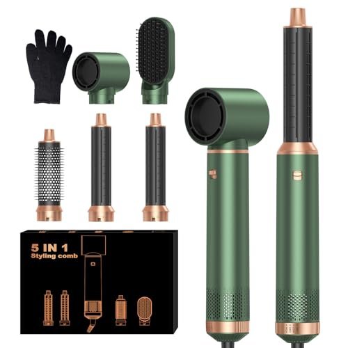 5 in 1 blow dryer brush, upgrade hair dryer brush set negative...