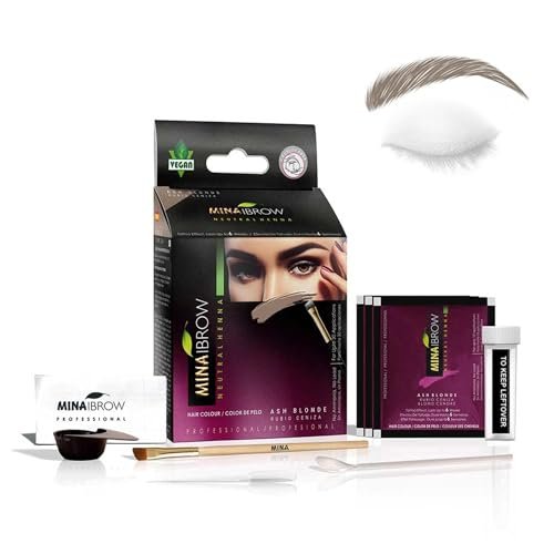 MINA ibrow Henna Hair Color Professional Tint Kit With Brush C... mina ibrow henna hair color professional tint kit with brush c...