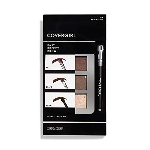covergirl easy breezy brow powder kit, three shades brow def...