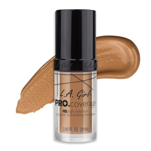 l.a. girl pro coverage liquid foundation, beige, 0.95 fl oz