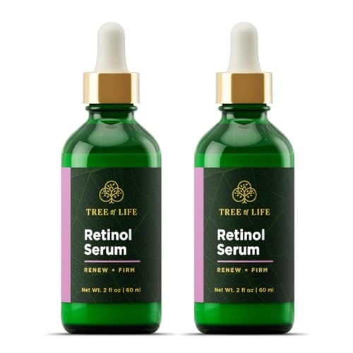 tree of life beauty retinol serum, skin smoothing face oil for...