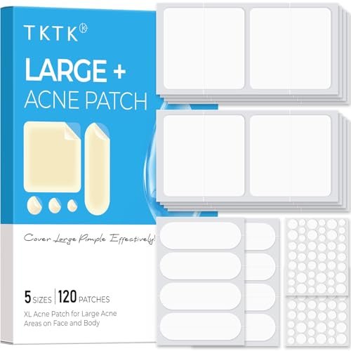 TKTK Hydrocolloid Bandages, 45 x 45 mm Large Pimple Patches fo... tktk hydrocolloid bandages, 45 x 45 mm large pimple patches fo...