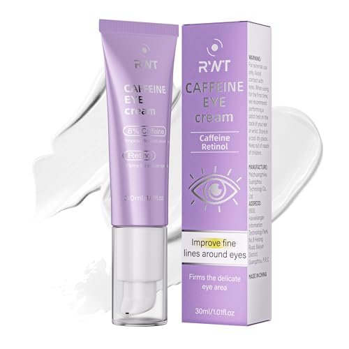 8% caffeine eye cream & retinol under eye cream to reduce dark...
