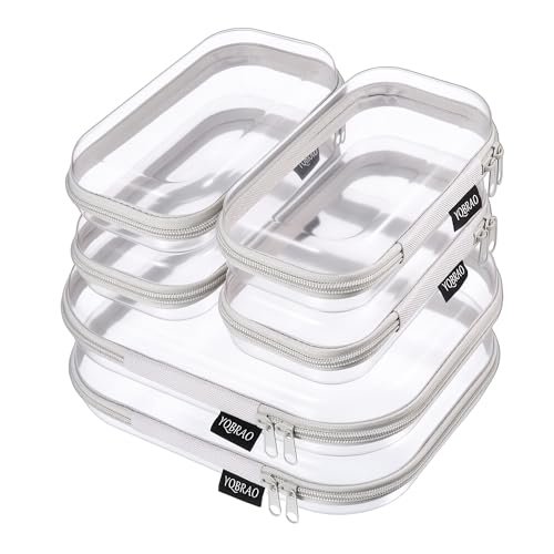 6 Pack Gray Clear Hard Shell Beauty Organizer , 1.2mm Heavy Du... 6 pack gray clear hard shell beauty organizer , 1.2mm heavy du...