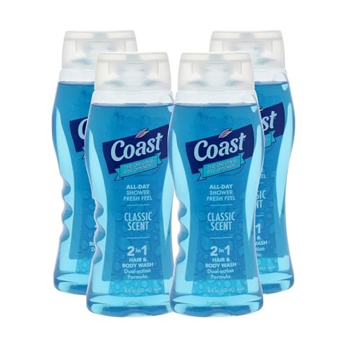 coast 2 in 1 hair and body wash rich foamy lather clean ri...