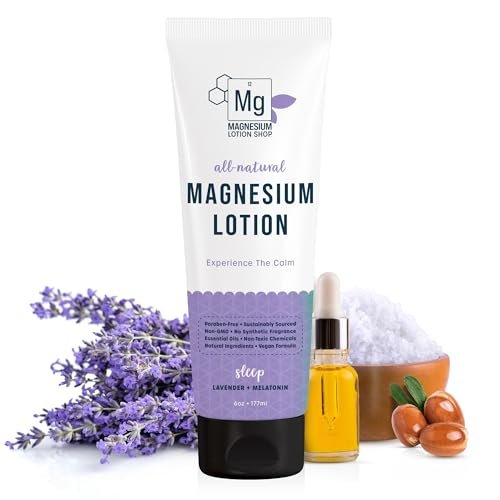 lavender scented melatonin magnesium lotion for sleep | 250 mg...
