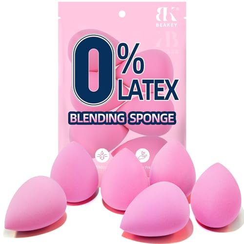 BEAKEY Super Soft Makeup Sponge Set of 6, Makeup Sponges for F... beakey super soft makeup sponge set of 6, makeup sponges for f...