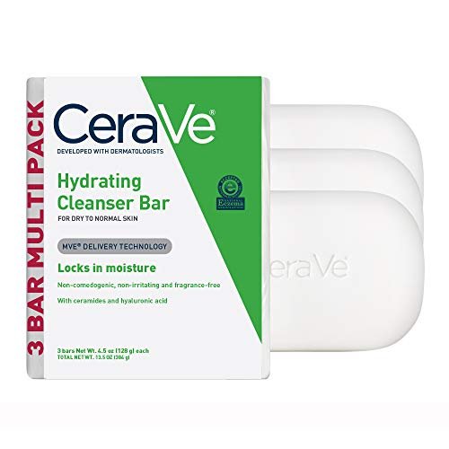 CeraVe Hydrating Cleanser Bar, Soap-Free Body and Facial Clean... cerave hydrating cleanser bar, soap free body and facial clean...