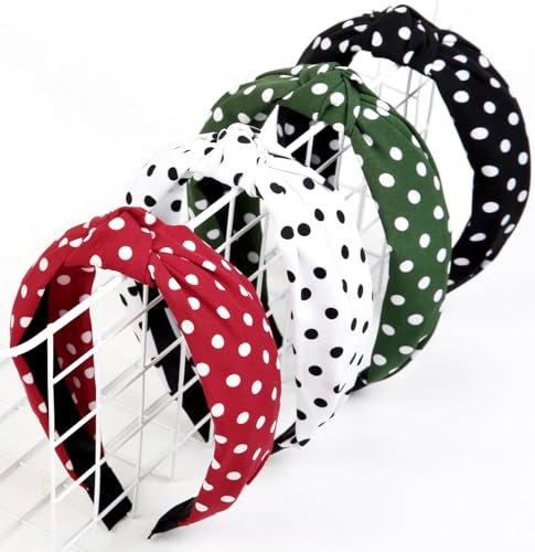 Huachi Polka Dot Headbands for Women Trendy Knotted Headbands... huachi polka dot headbands for women trendy knotted headbands...