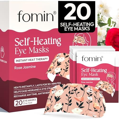 steam eye mask for fathers day, 20 packs rose & jasmine self h...