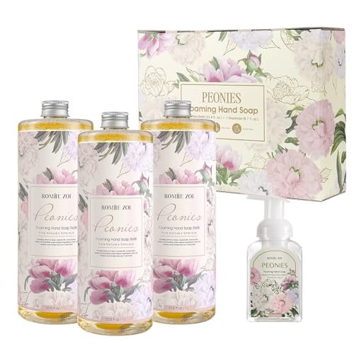 romiie zoi foaming hand soap refills 3 pack with refillable di...