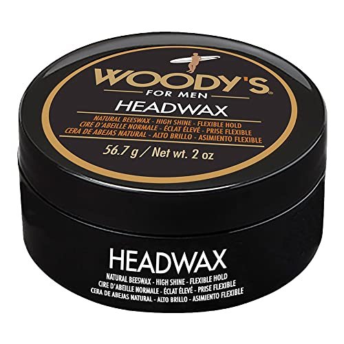 woody's headwax pomade for men high hold hair clay, natural...