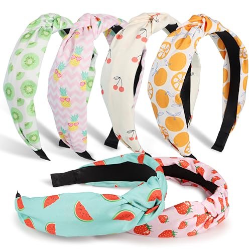 DiyJibb Headbands for Women Girls - 6PCS Stylish Top Knotted H... diyjibb headbands for women girls 6pcs stylish top knotted h...