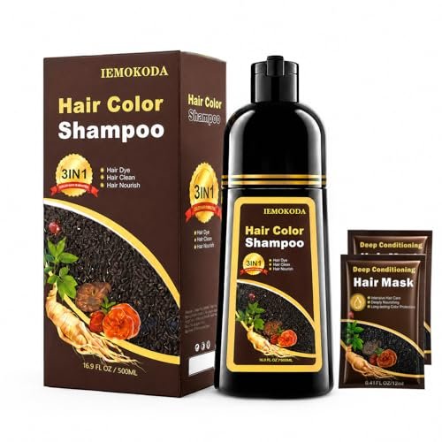Hair Dye Shampoo 3 in 1, Rich Color Shine for 3–4 Weeks, Coffe... hair dye shampoo 3 in 1, rich color shine for 3–4 weeks, coffe...