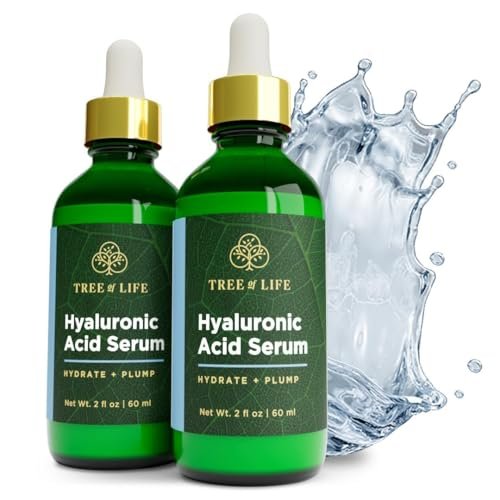 tree of life beauty hyaluronic acid serum, skin brightening fa...