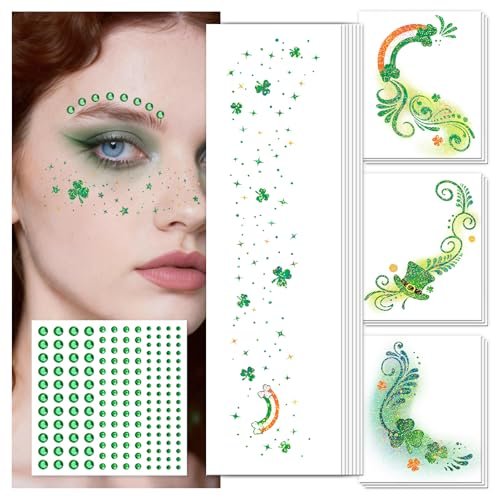 emome st patrick day accessories, st patrick's day glitter sha...