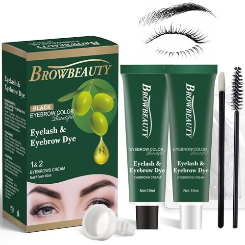 lash & brow color kit with olive oil – safe, long lasting colo...