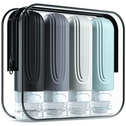Mrsdry Travel Bottles for Toiletries, Tsa Approved 3oz Travel... mrsdry travel bottles for toiletries, tsa approved 3oz travel...