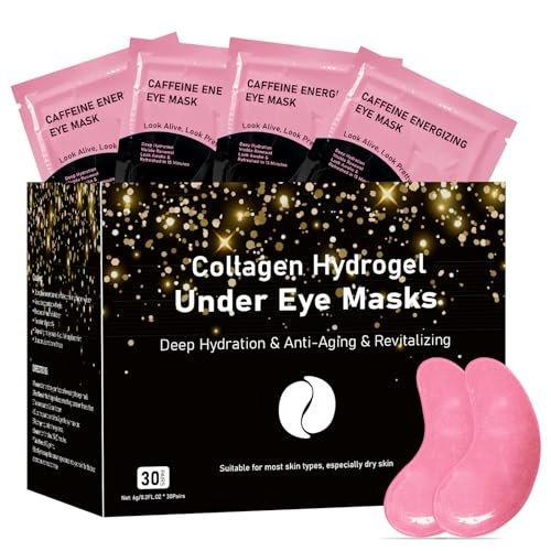 adofect hydrogel caffeine under eye masks, collagen eye patche...